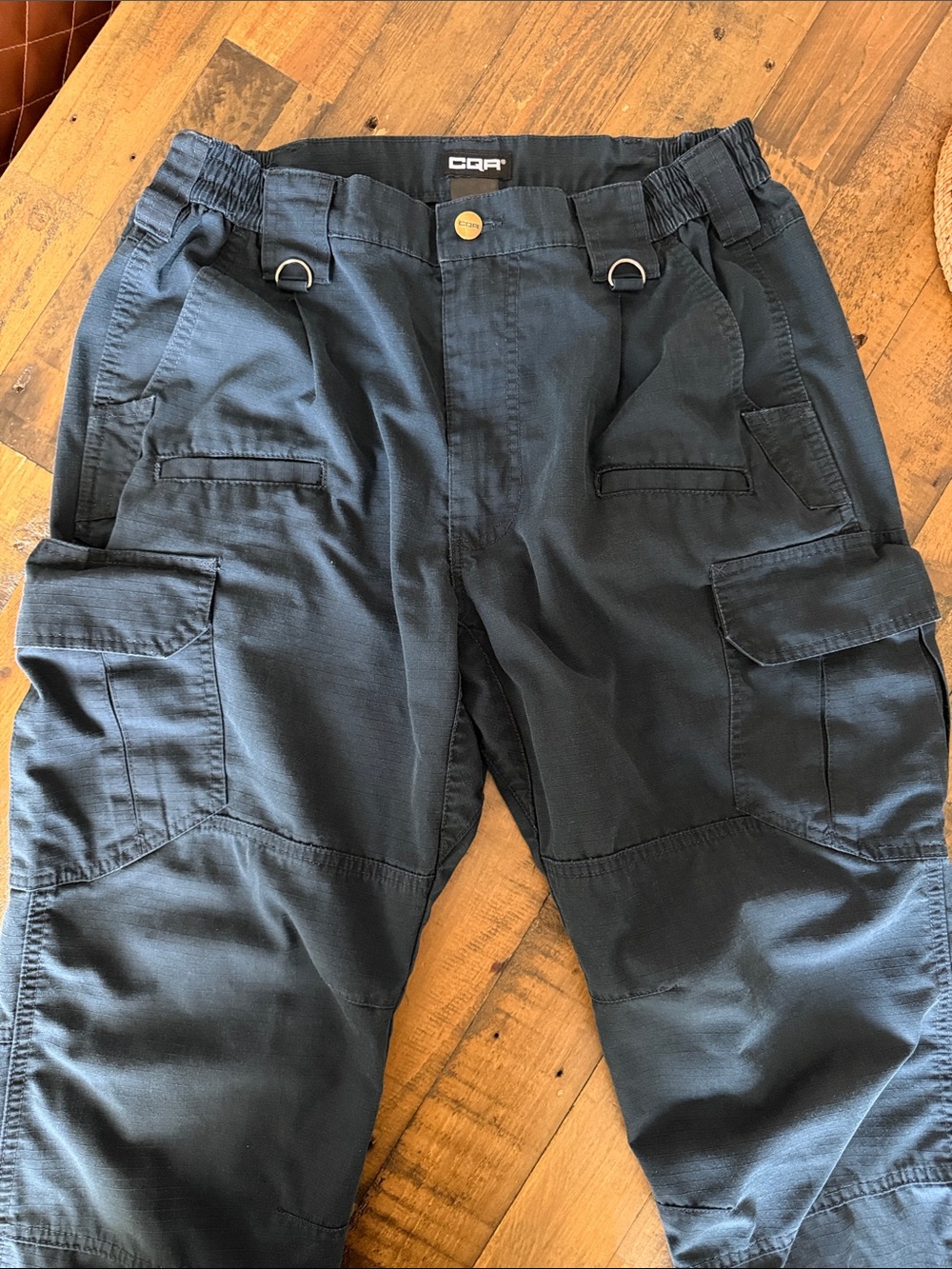 Cop Men’s Black Cargo Pants with Utility Rings